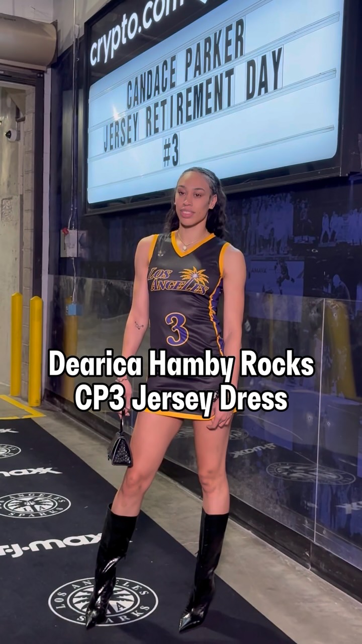 Instagram post by @dearicamarie for Coach. Caption reads: Dearica Hamby pulled up in a custom Candace Parker....