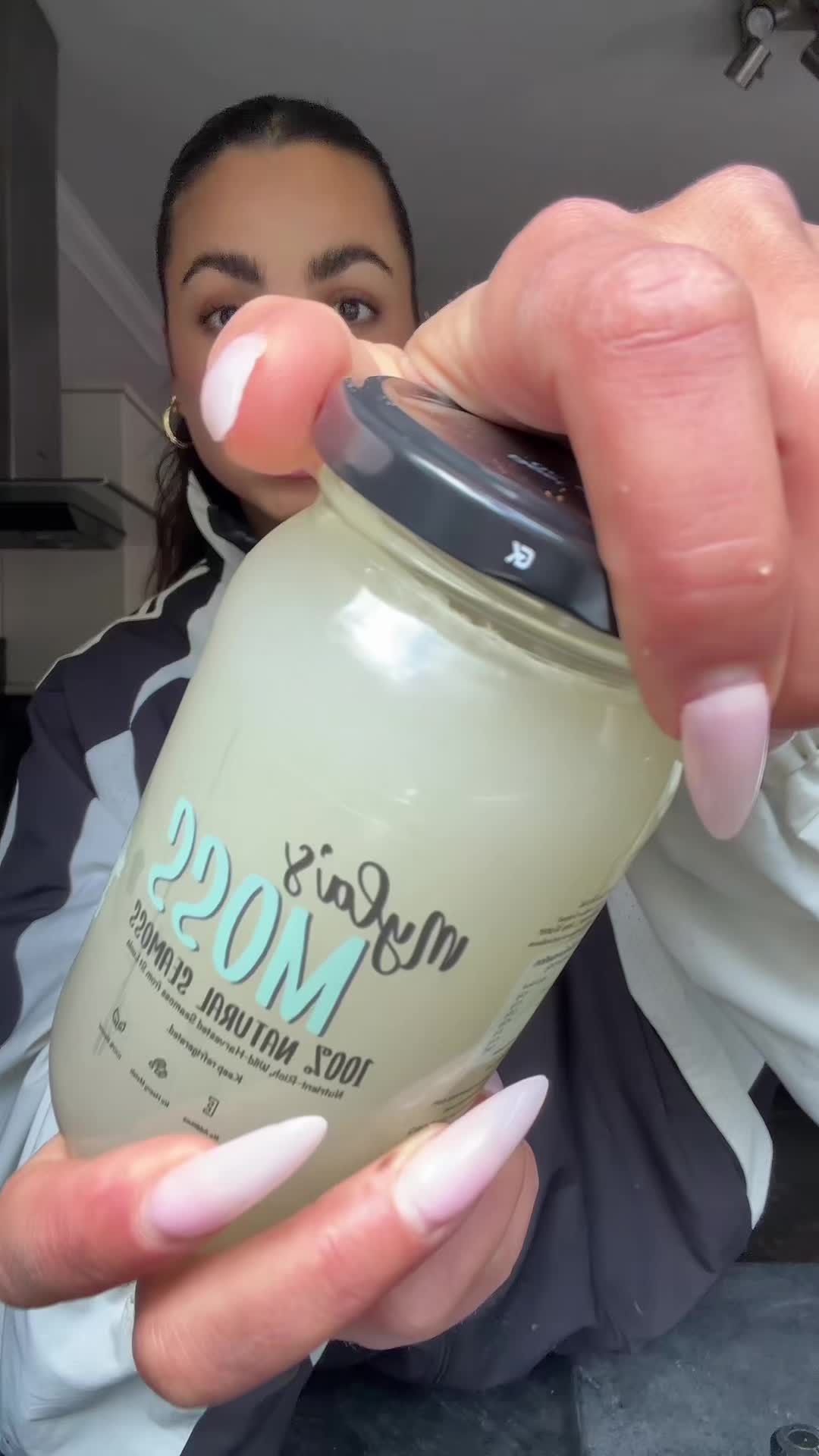 TikTok post by @victoriawinterford for Myla's Moss. Caption reads: Black seed oil? ….. help @MYLASMOSS #seamoss....
