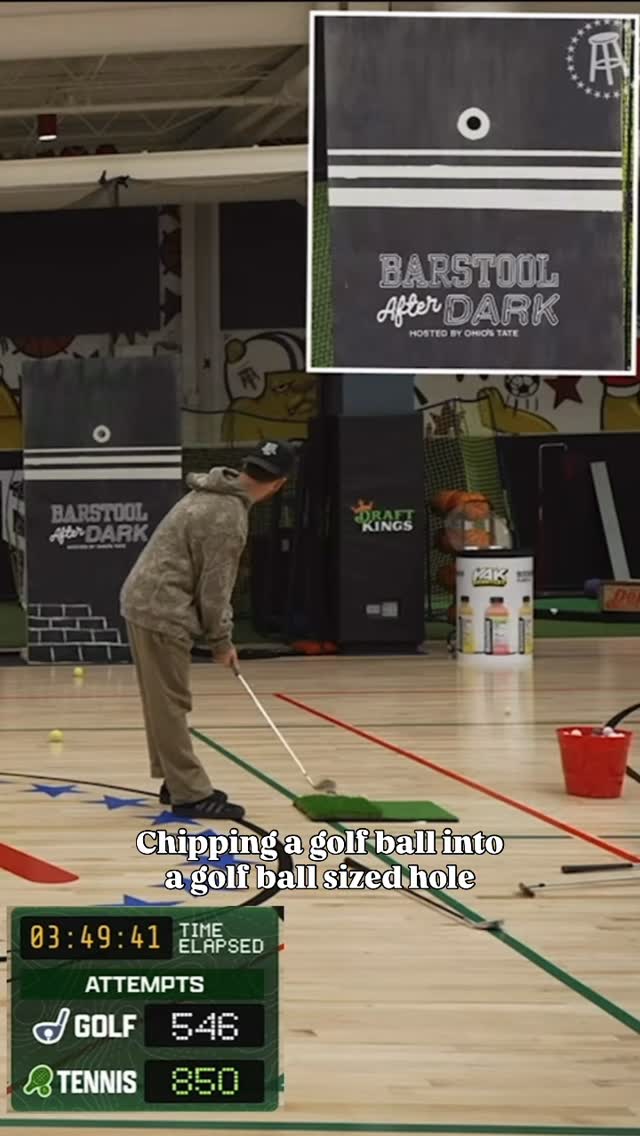 Instagram post by @barstoolafterdark for Barstool Sports. Caption reads: After almost 4 hours & 550 swings…@henrylockwood1....