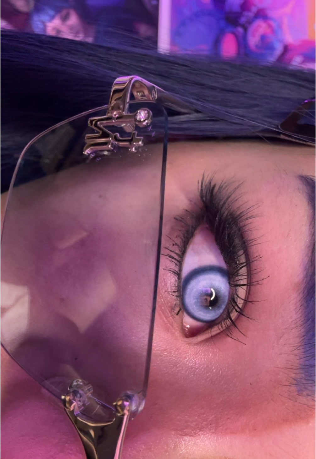 TikTok post by @pinkjewel.cos for TIJN Eyewear. Caption reads: CUTEST GLASSES FROM @TIJN EYEWEAR  #tijnhaul....