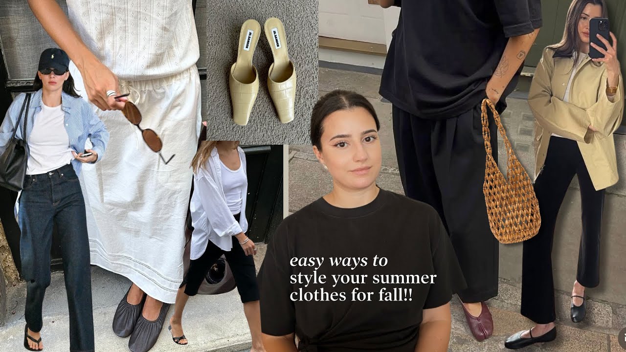 YouTube post by @Gemaryermus for Organic Basics. Caption reads: 10 Easy Ways to Style your Summer Clothes for Fall.