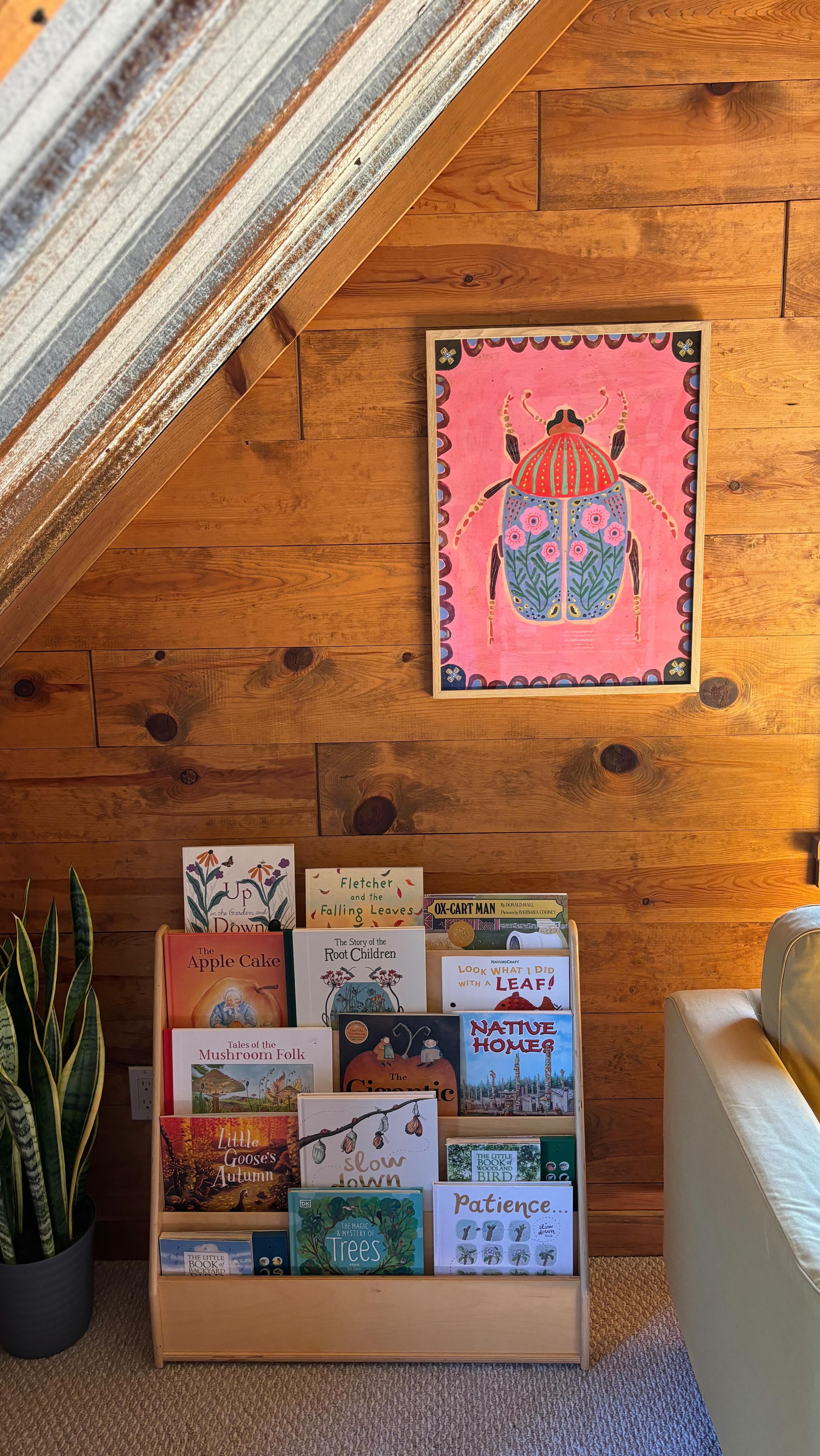 Instagram post by @wildernested for Opposite Wall. Caption reads: What used to be a bit of a catch all/sewing room....