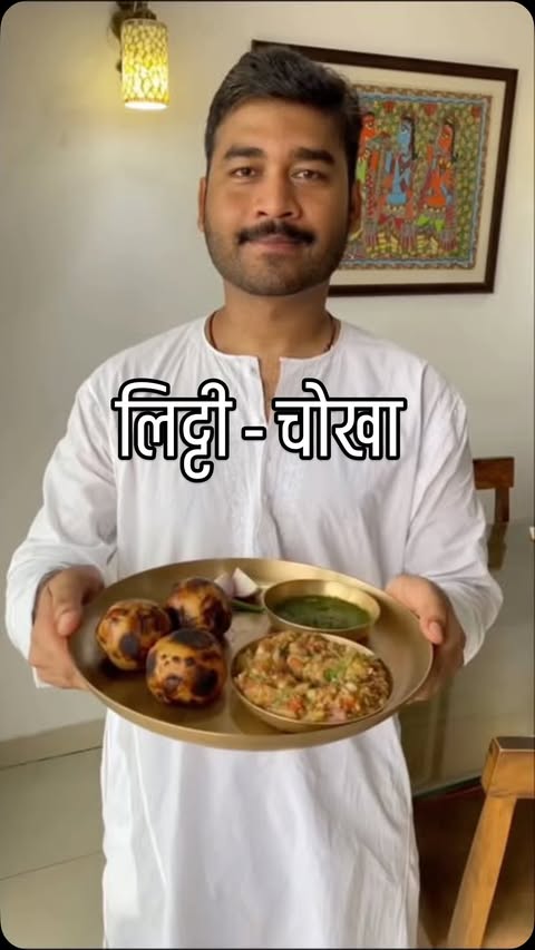 Instagram post by @adityacooks for Aashirvaad. Caption reads: [...] thing—Litti was on the menu! The new....