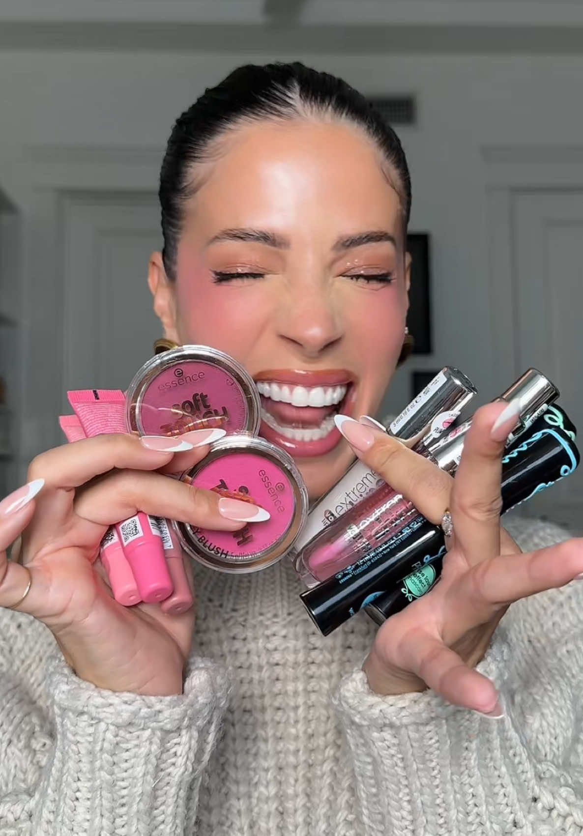 TikTok post by @laura88lee for Essence Cosmetics. Caption reads: [...] starting in January #essencemakeup @essence....