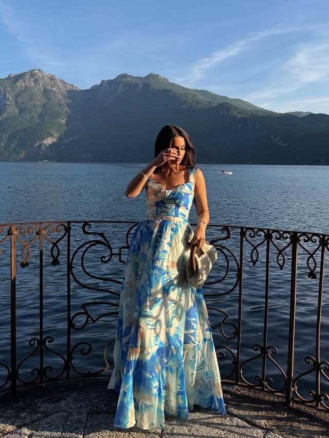 Instagram post by @samira.sfiii for Marciano. Caption reads: Anzeige/ Lake Como with @guess was so dreamy✨....