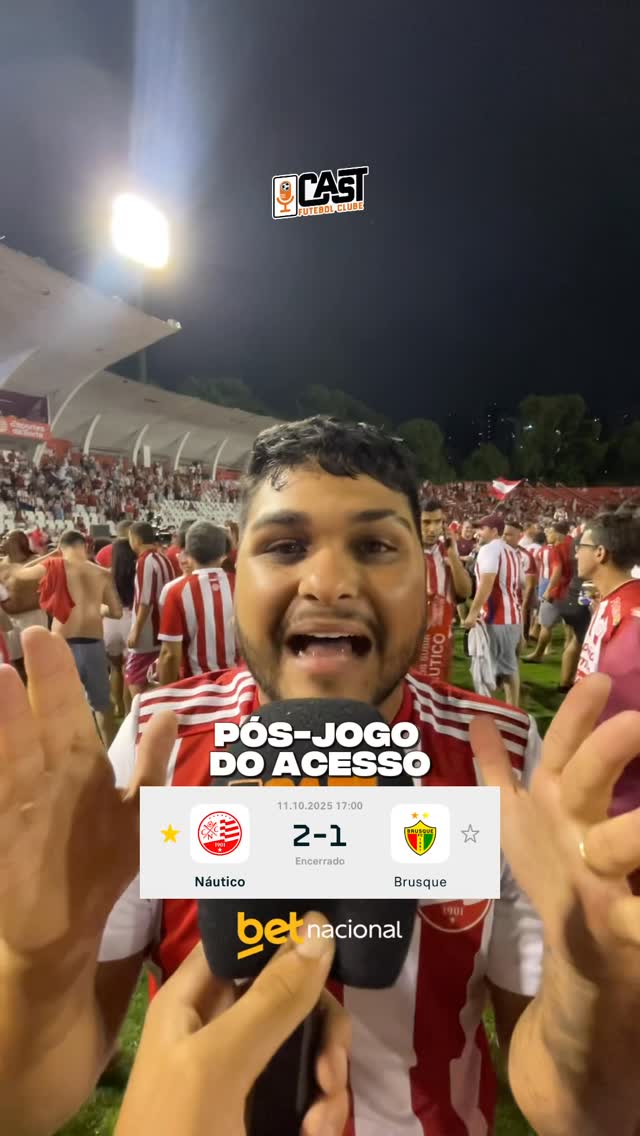 Instagram post by @cast.fc for Betnacional. Caption reads: PÓS-JOGO NÁUTICO X BRUSQUE. 
O Náutico está na....