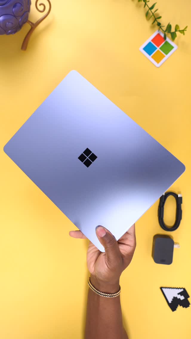 Instagram post by @uravgconsumer for Microsoft Surface. Caption reads: This Microsoft @surface Laptop 13” is built for....