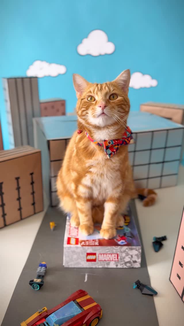 Instagram post by @princesshoneybelle for Marvel. Caption reads: [...] most fur-ocious villain yet in @LEGO @Marvel....