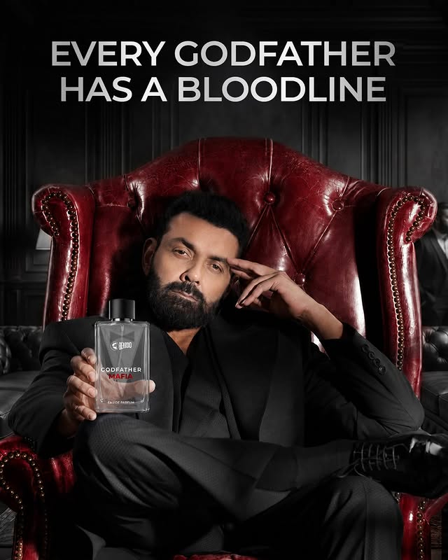 Instagram post by @iambobbydeol for BEARDO. Caption reads: [...] Presence has a name. Godfather. #beardo....