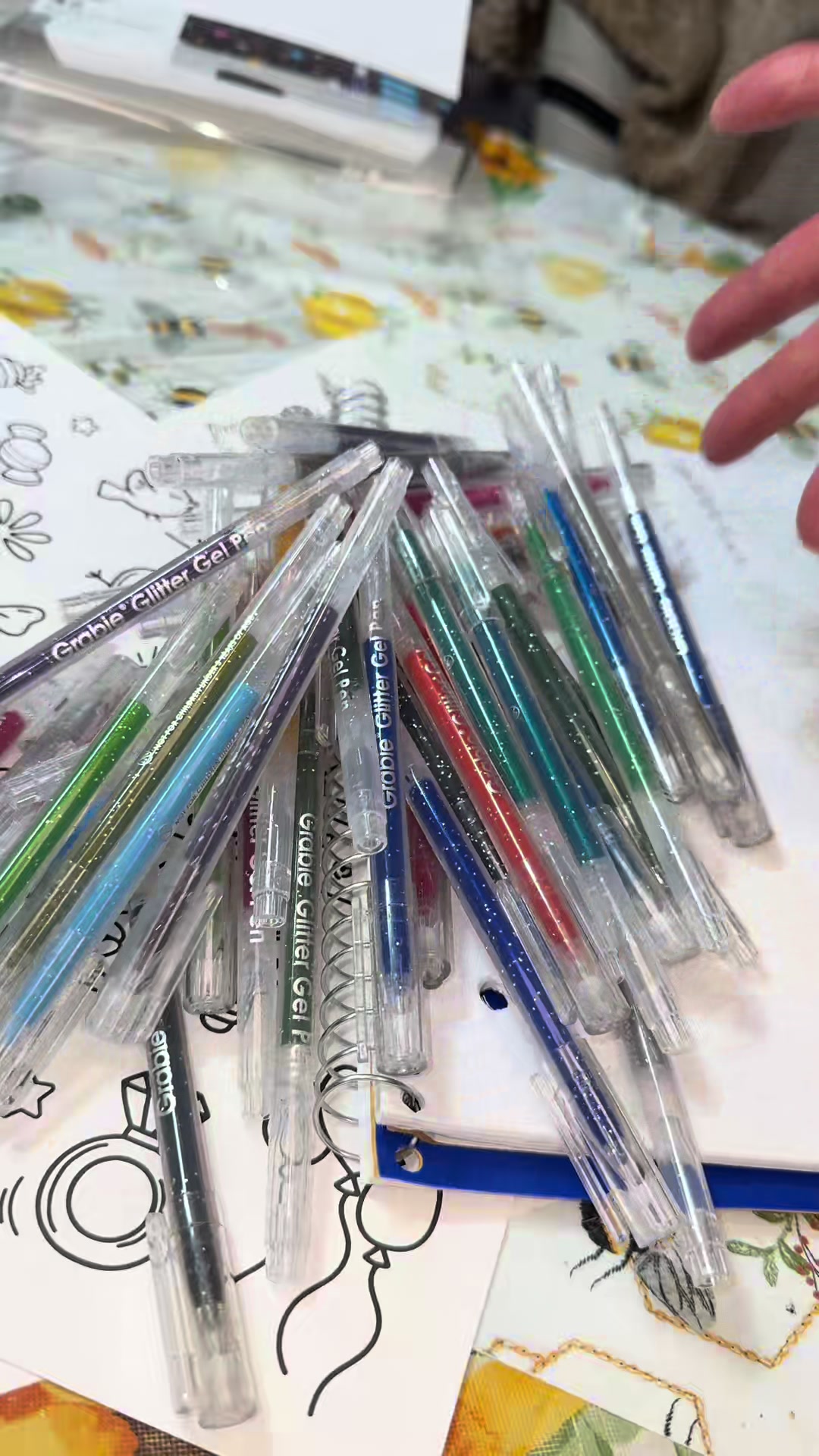 TikTok post by @glitteritall for Grabie Art. Caption reads: [...] for crafting and coloring supplies.....