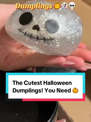 TikTok post by @alecias.life for Joyfy-US. Caption reads: These glittery Halloween dumplings are perfectly....