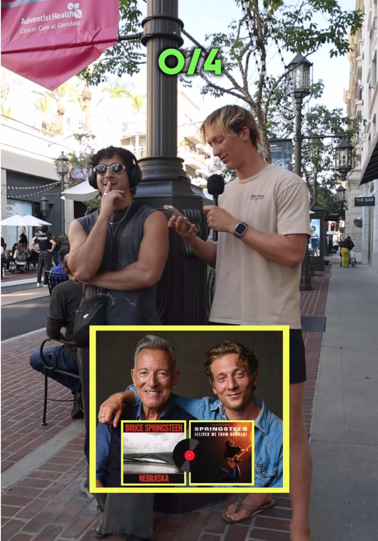 TikTok post by @slickpup for 20th Century Studios. Caption reads: Guessing whether each Bruce Springsteen song is....