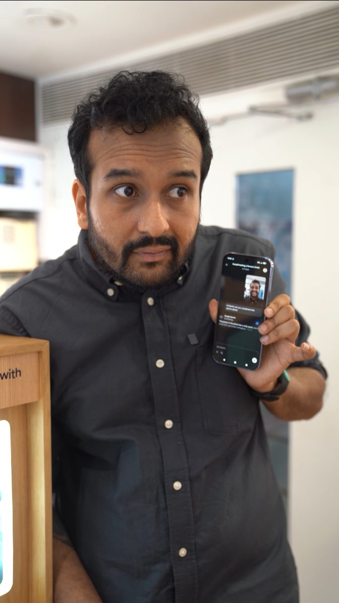 Instagram post by @sahilbulla for Croma. Caption reads: Met my best friend today at the @croma.retail....