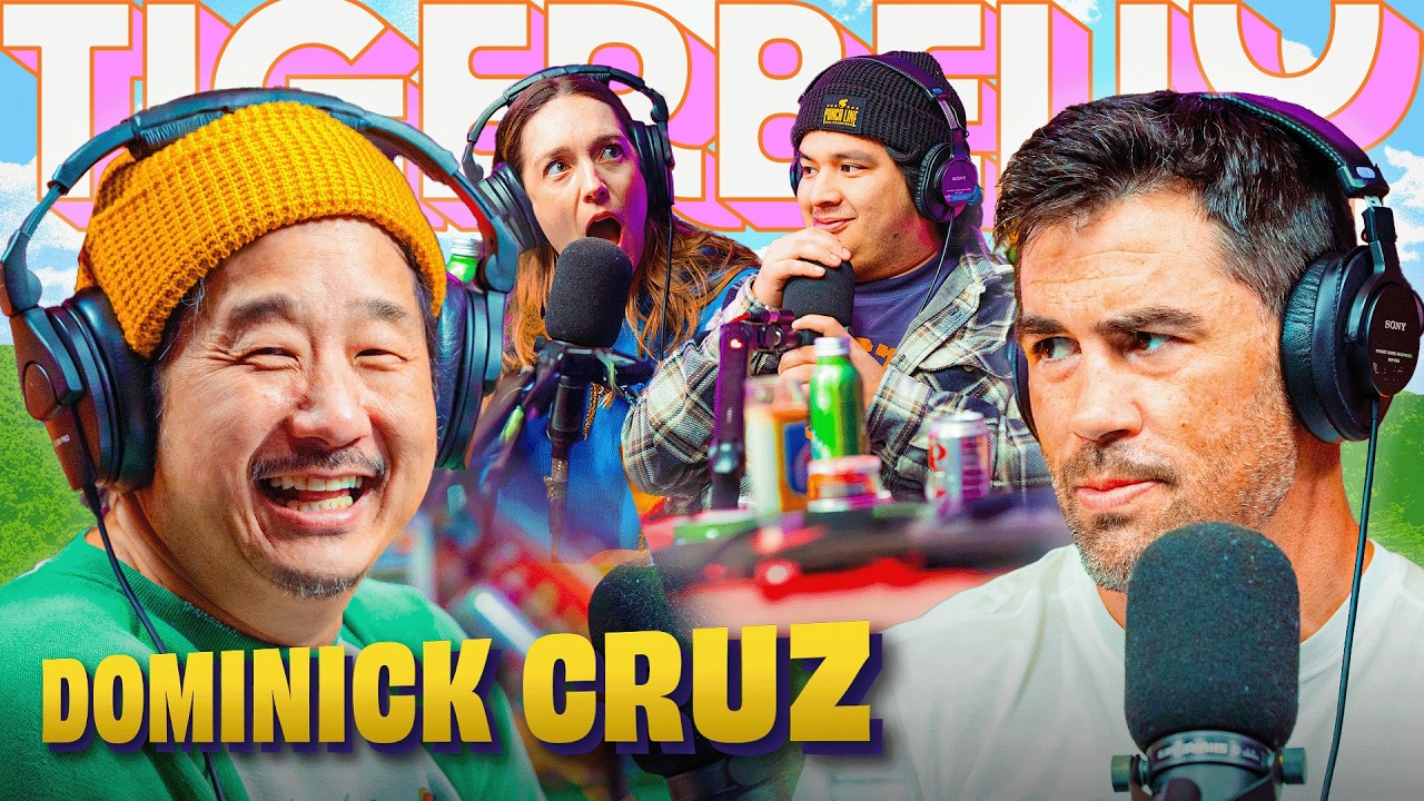 YouTube post by @TigerBelly for hims. Caption reads: Dominick Cruz & The Joe Rogan Text | TigerBelly....