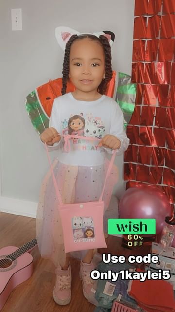 Instagram post by @only1kaylei for Wish. Caption reads: This is what I ordered to celebrate Wishmas with....