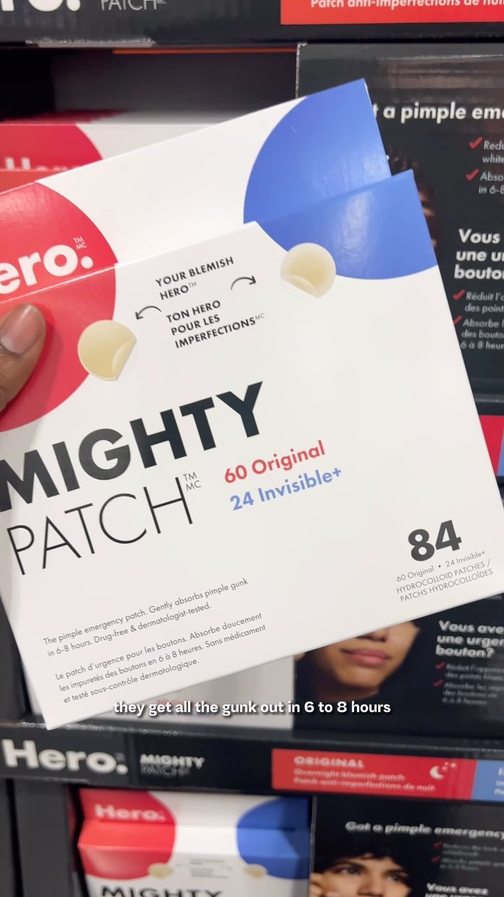Instagram post by @shamsiiito for Hero Cosmetics. Caption reads: @herocosmetics_ca pimple patches IN BULK??! And....