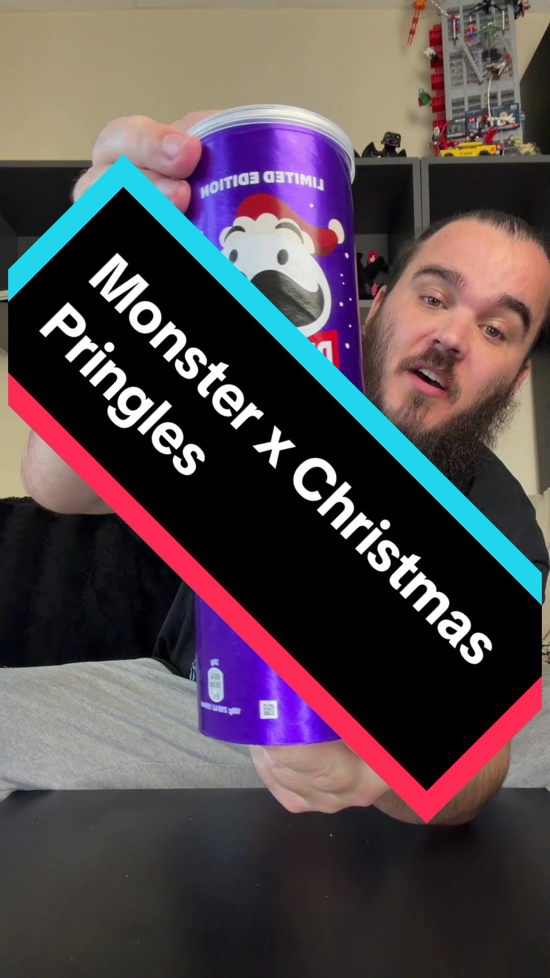 TikTok post by @thecraignotcreg for Pringles. Caption reads: The jolly fat man is coming. @PringlesUK....