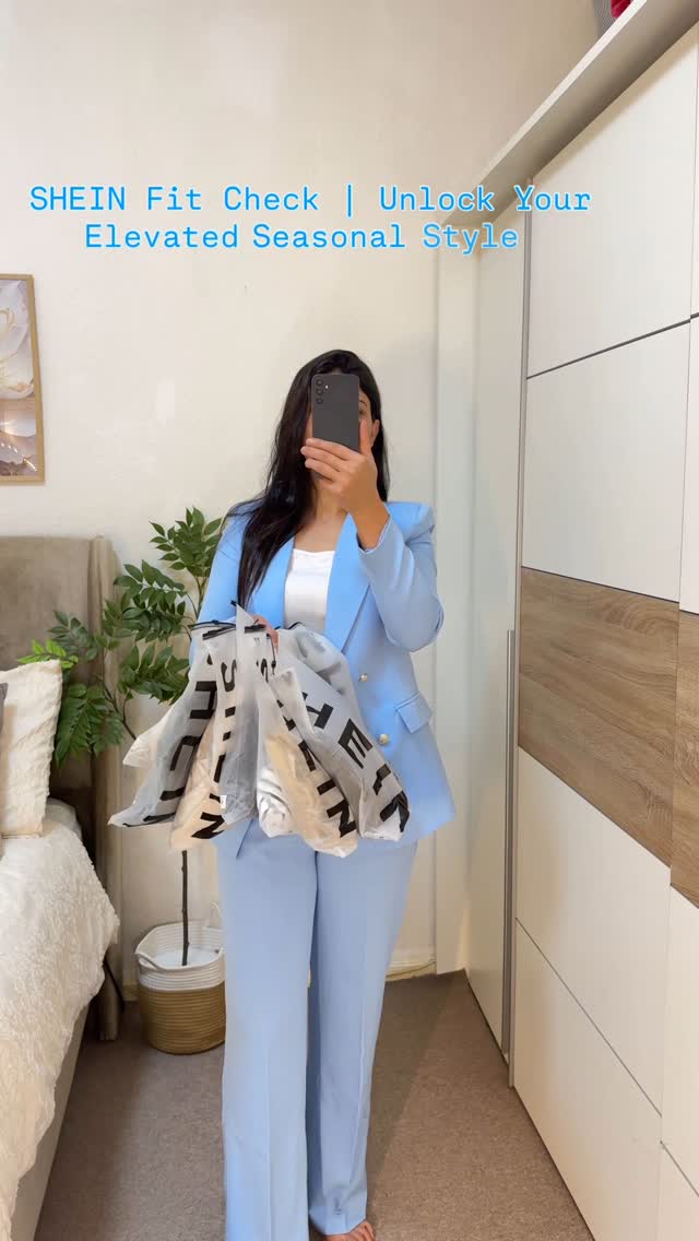 Instagram post by @julia_julia386 for Shein. Caption reads: SHEIN Fit Check | Unlock Your Elevated Seasonal....