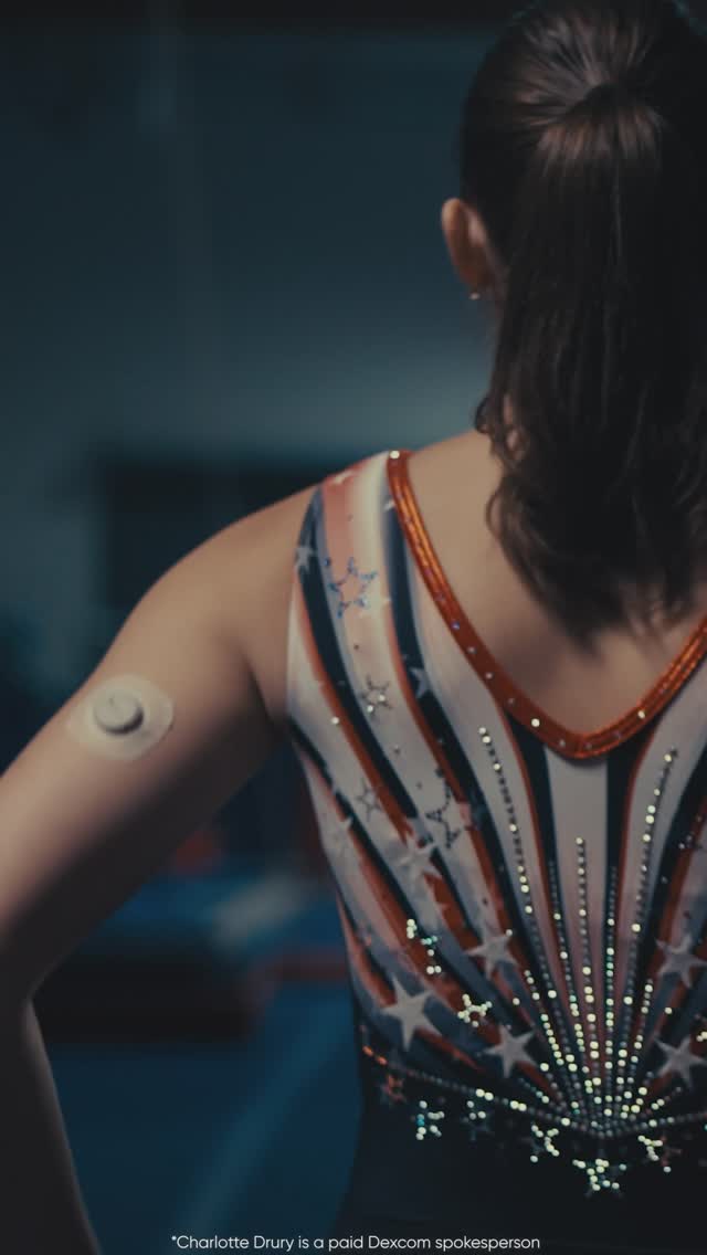 Instagram post by @charlottedrury for Dexcom. Caption reads: I was diagnosed with Type 1 diabetes at one of the....