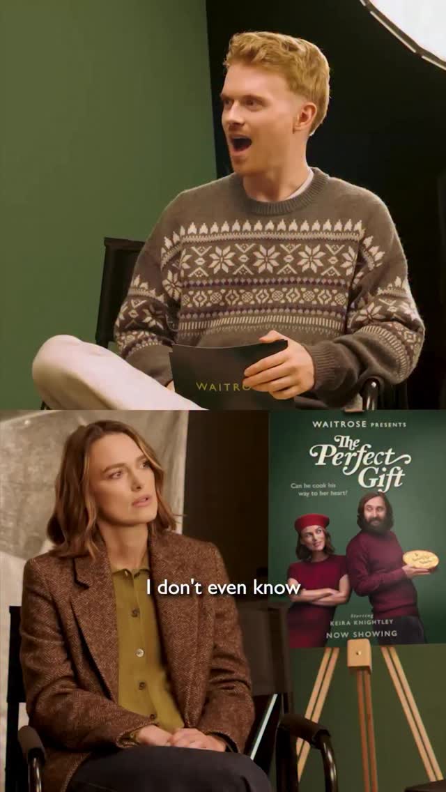 Instagram post by @max_balegde for Waitrose. Caption reads: Keira Knightley teaches @max_balegde all about her....