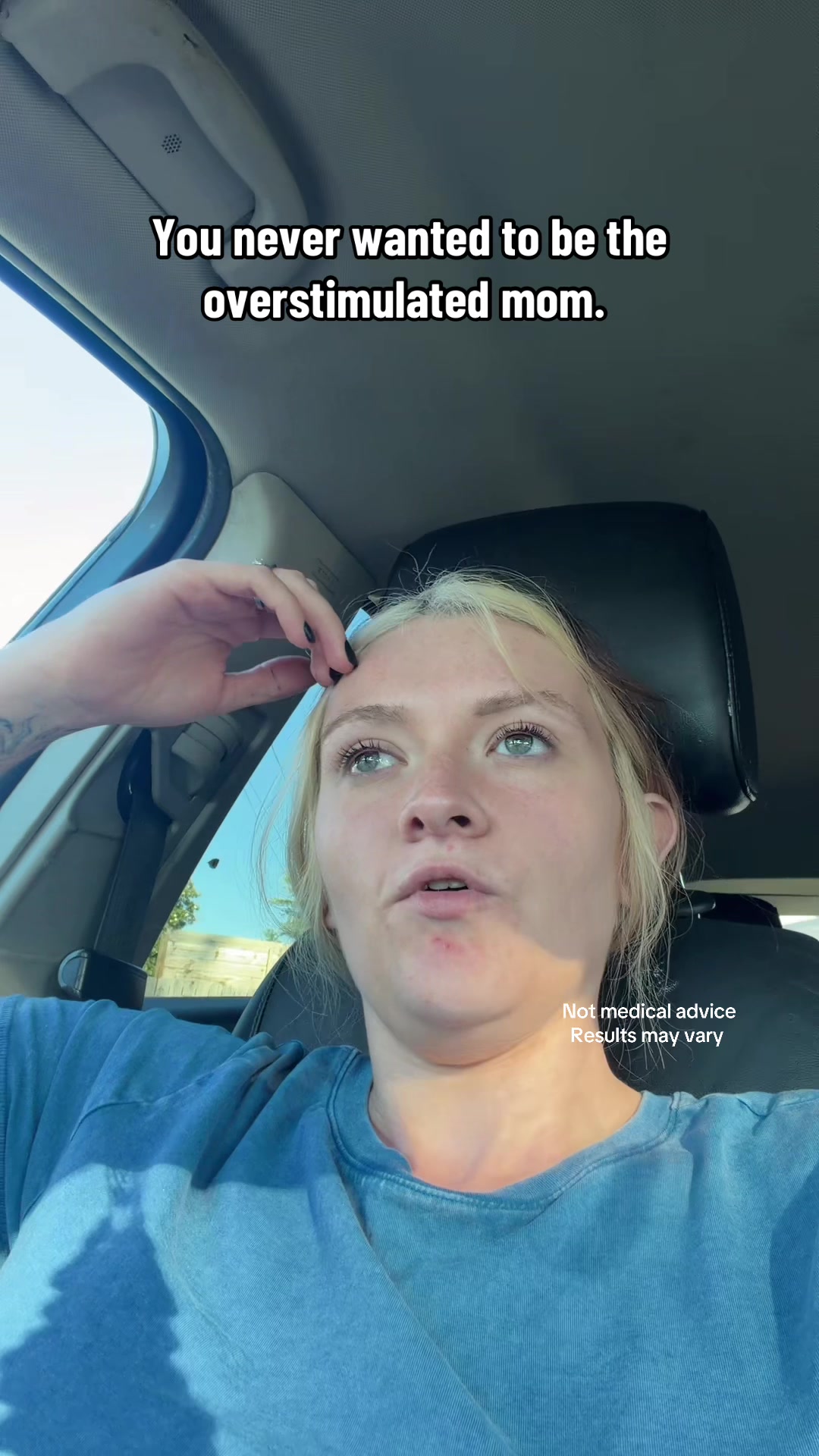TikTok post by @sassysouthernmouf for Triquetra Health. Caption reads: I’m not an overstimulated mom anymore. I’m the....