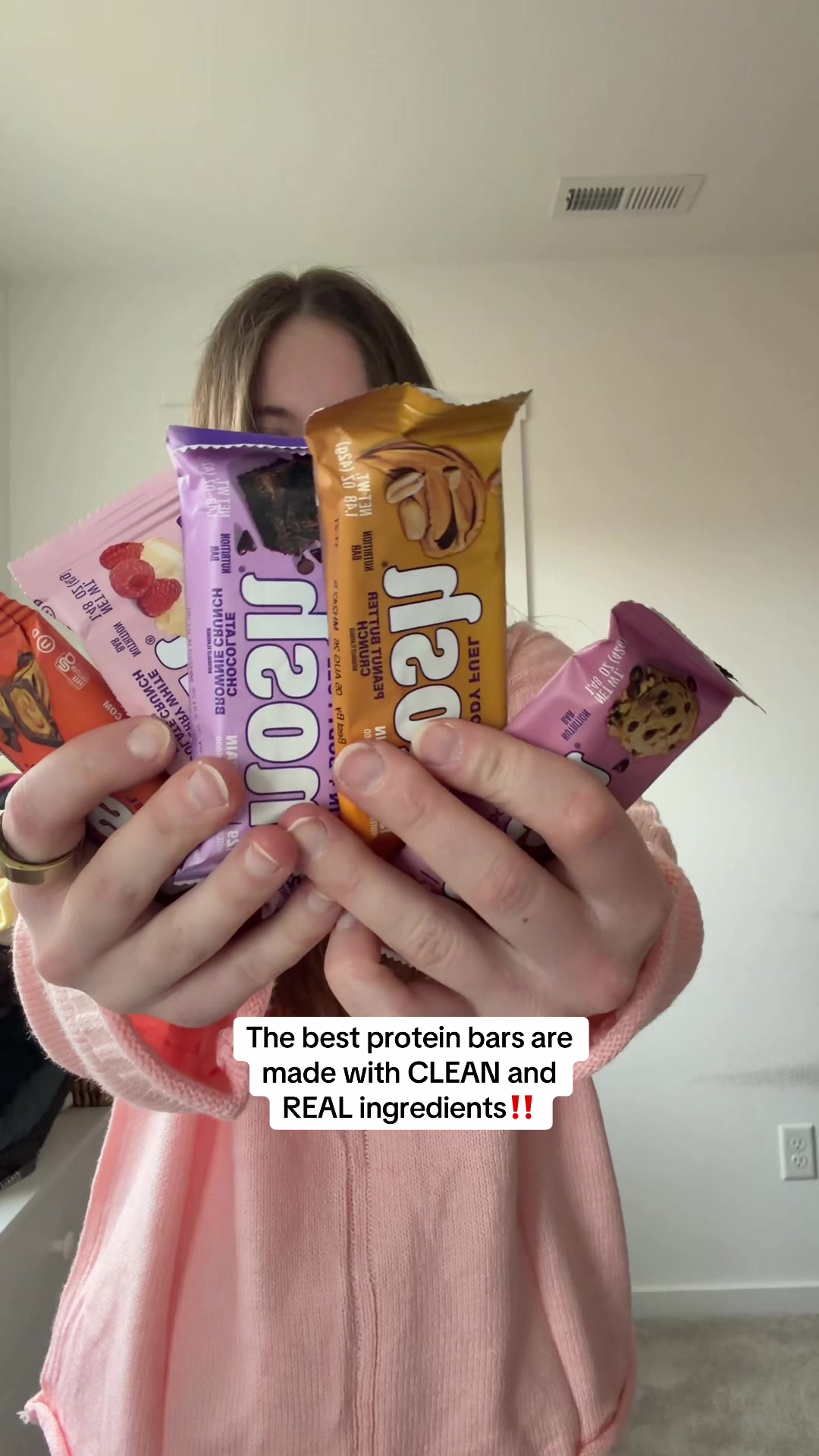 TikTok post by @taylordthompson for MOSH. Caption reads: @Mosh these bars are so tasty and perf on on [...].