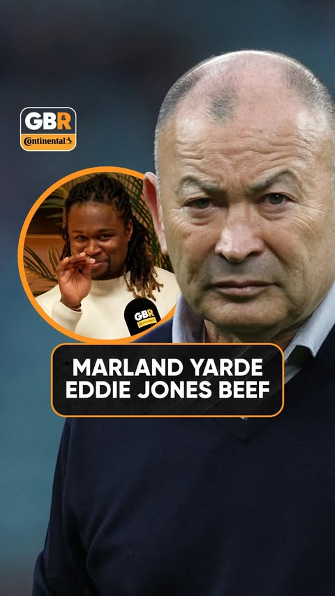 Instagram post by @yardeeeboy for The Good, The Bad & The Rugby. Caption reads: Nothing like an Eddie Jones stare off 😂 🔎 Search....