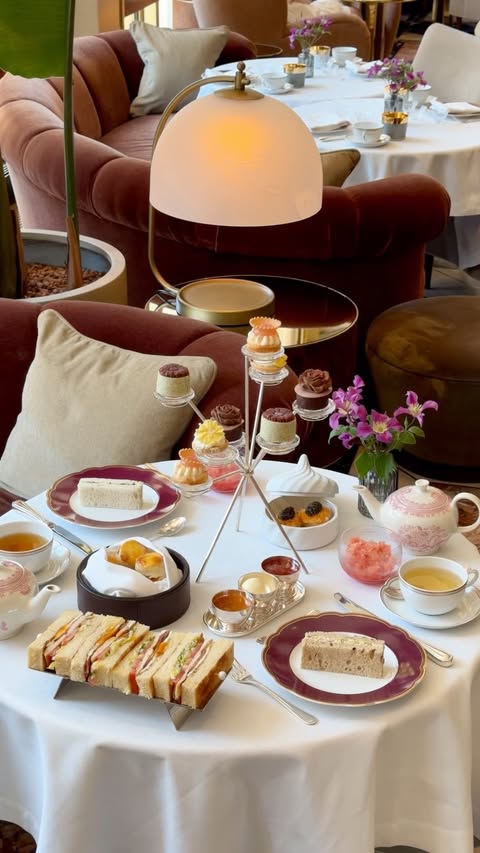Instagram post by @elensham for Rosewood Hotels & Resorts. Caption reads: I’m often asked about the best afternoon tea in....