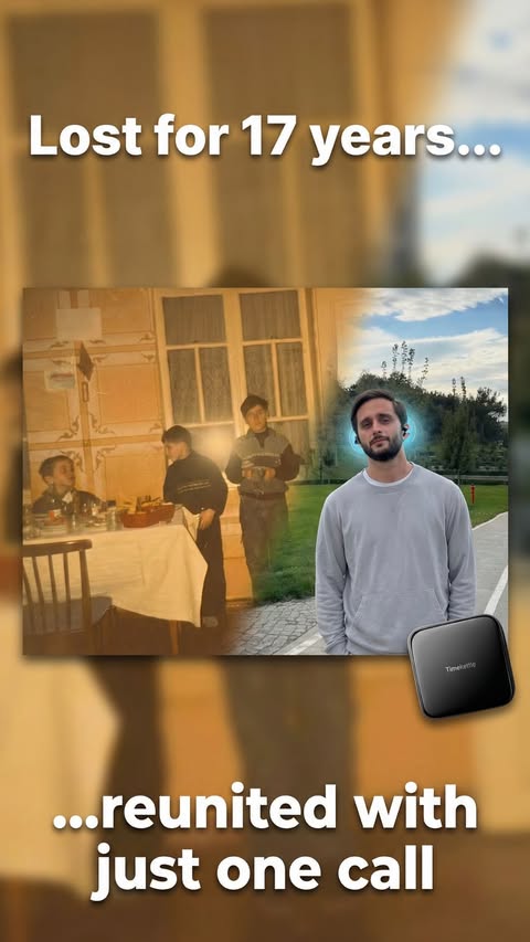 Instagram post by @ugcalexofficial for Timekettle. Caption reads: One old photo brought my best friend back into my....