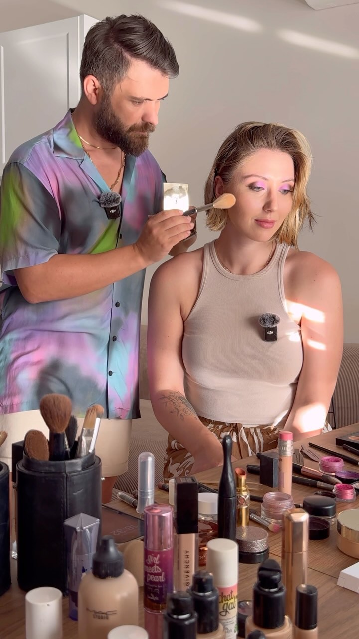 Instagram post by @makeupfatih for Givenchy Beauty. Caption reads: Fifty shades of pink 🩷

.

#reklam #trendingreels....