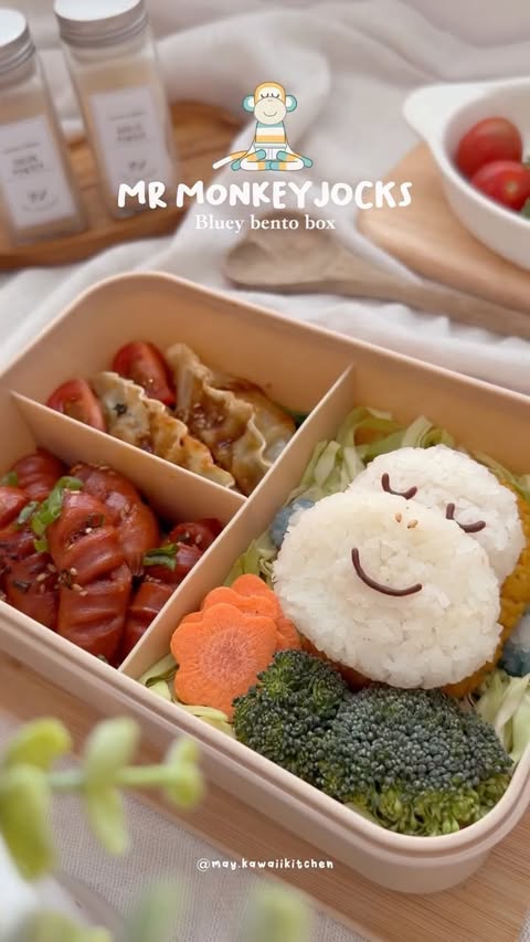 Instagram post by @may.kawaiikitchen for Bluey. Caption reads: [...] the “Mr Monkeyjocks” episode of....