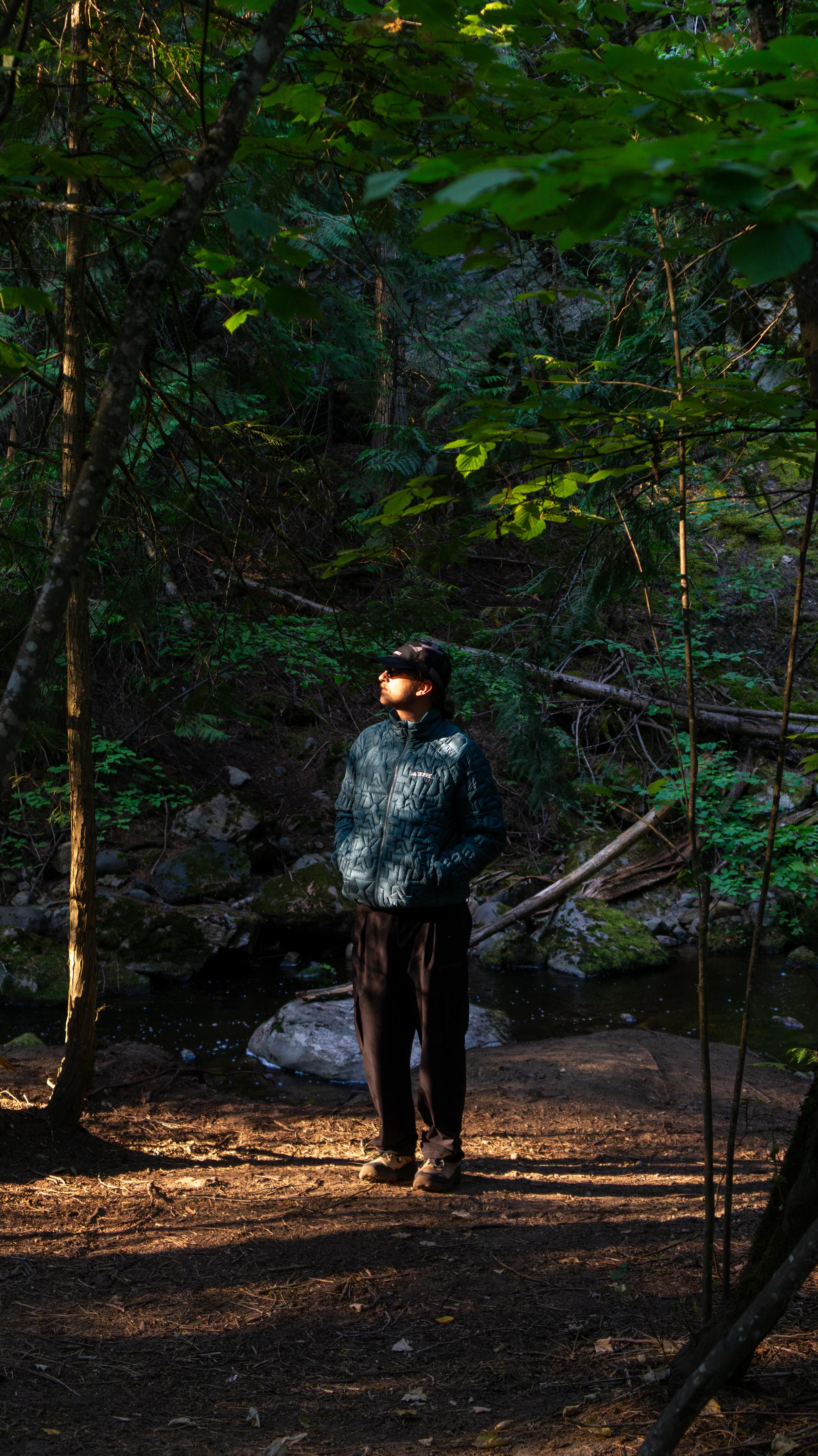 Instagram post by @austin_lowen for adidas TERREX. Caption reads: Chasing peaks in the @adidasterrex Skychaser AX5....