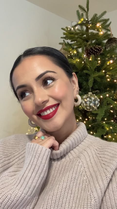 Instagram post by @kaushal for Space NK. Caption reads: The perfect red DOES exist 💄🤩 ft. the most....