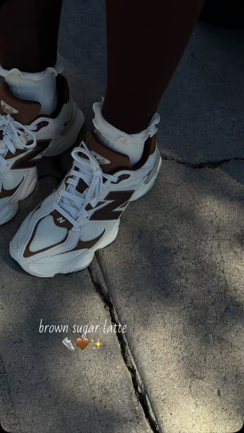 Instagram post by @samanthaalana.ugc for New Balance. Caption reads: [...] “SHOP” for the 🔗 . . . #Sneakers....