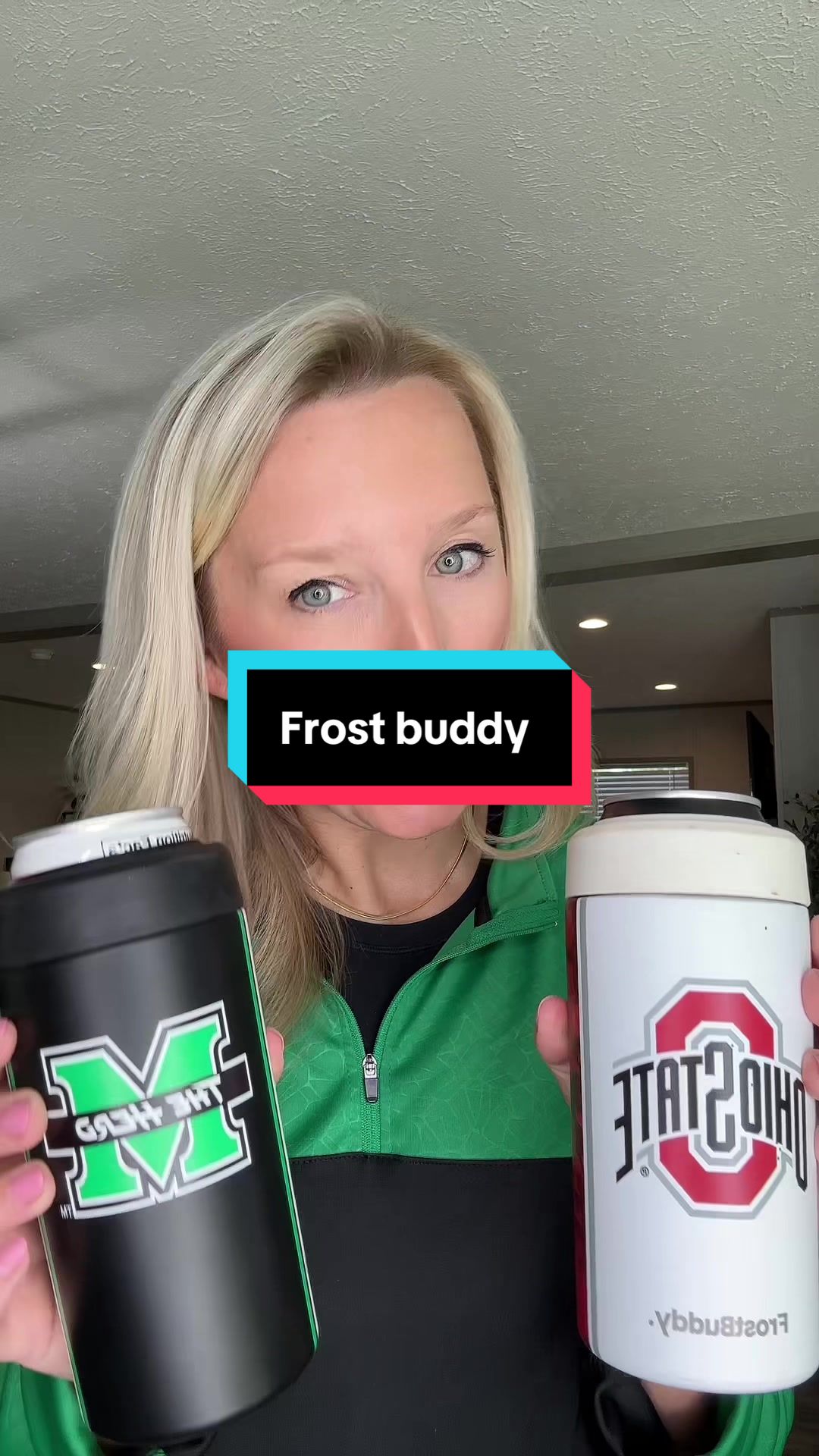 TikTok post by @hollyniemerbrown for FrostBuddy. Caption reads: [...] hooked up with tailgates #frostbuddy....