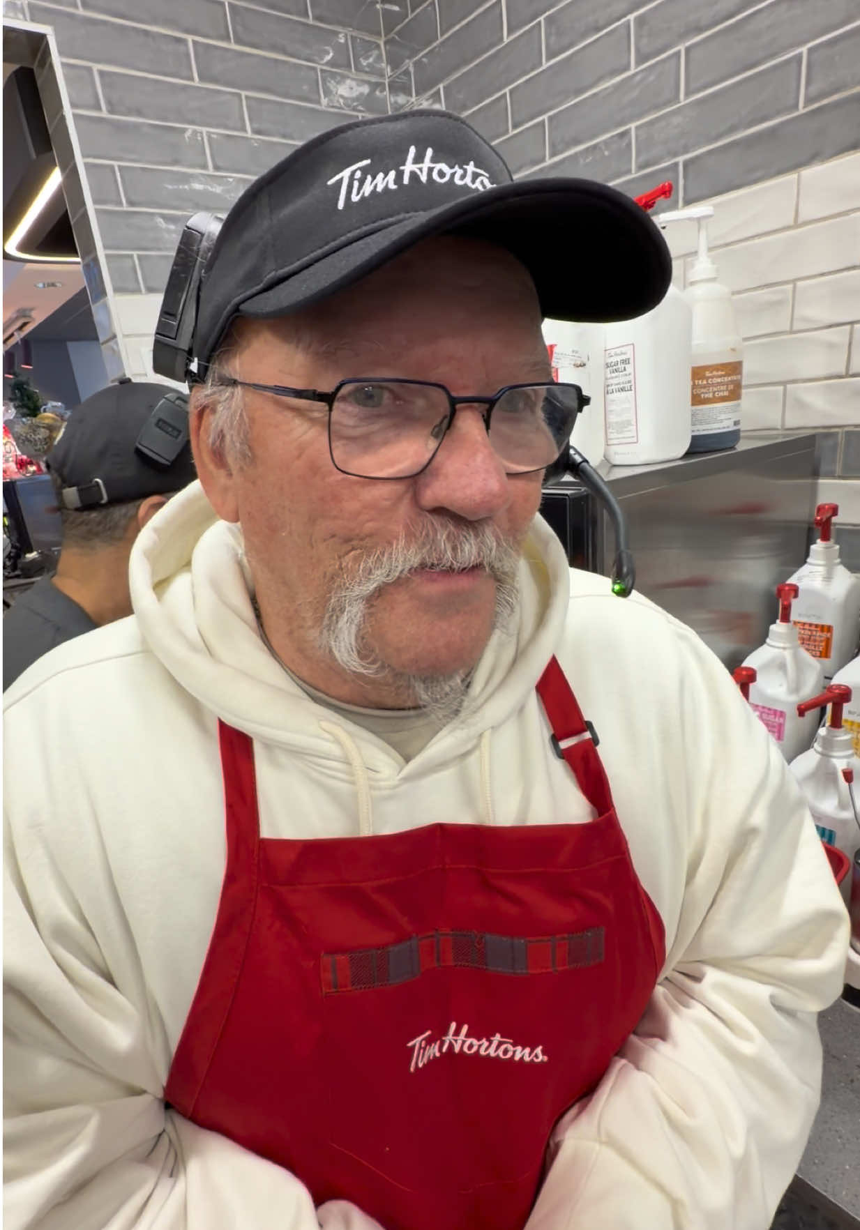 TikTok post by @fansdetacu for Tim Hortons. Caption reads: #fyp #foryou #foryoupage #viral #love @Tim Hortons....