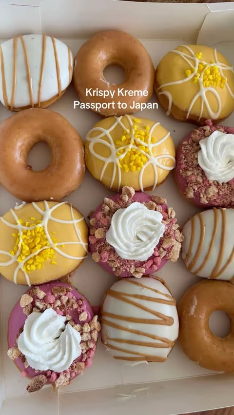 Instagram post by @eatinwithlyds for Krispy Kreme Doughnuts. Caption reads: @krispykremeaustralia Passport to Japan limited....
