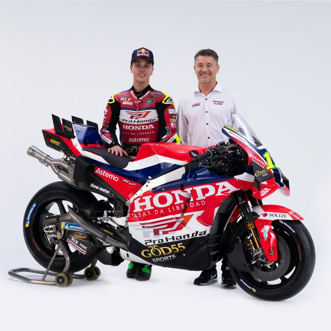 Instagram post by @lcr.team for Honda. Caption reads: [...] proudly unveiled the @lcr.team Honda RC213V....