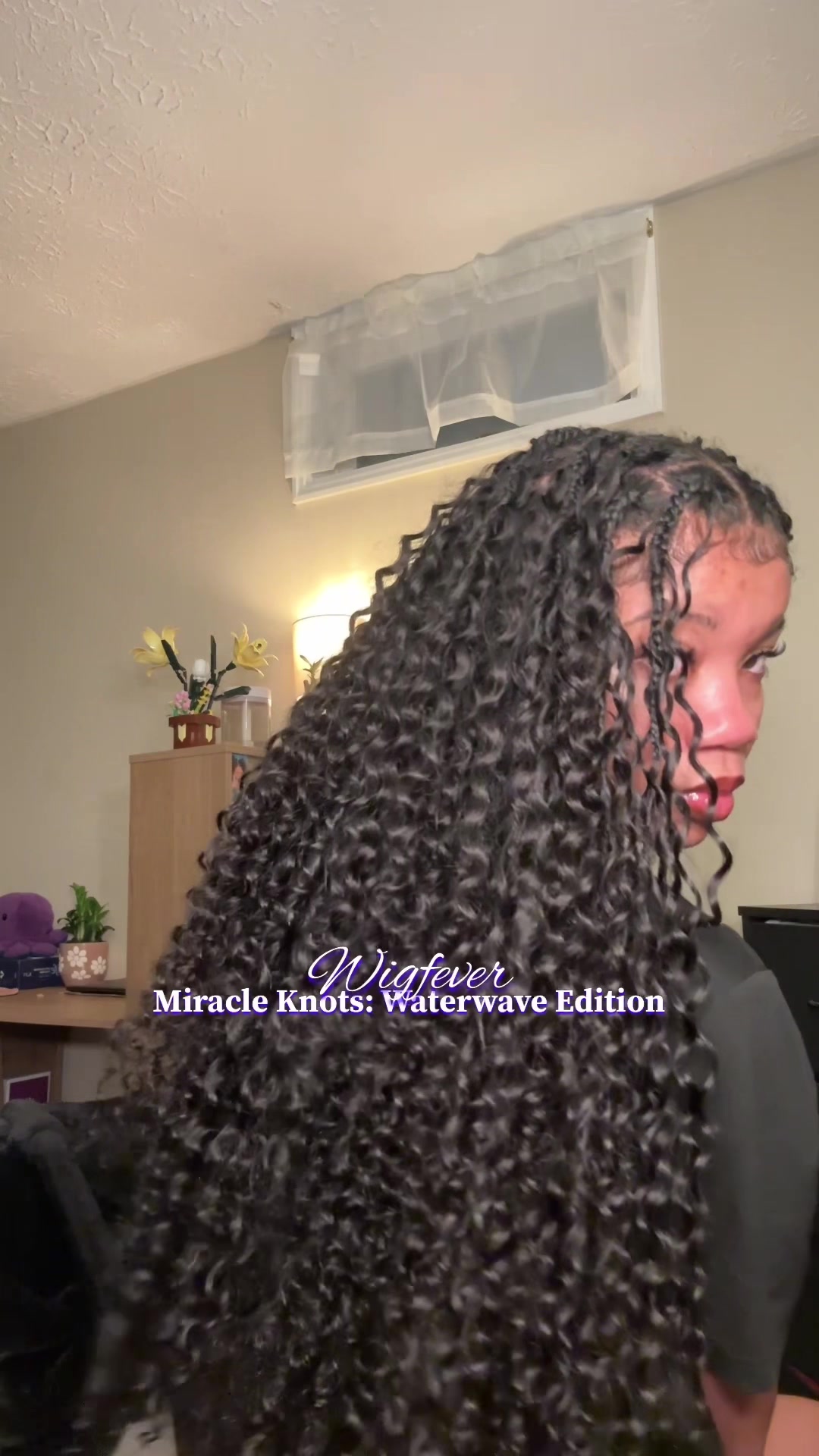 TikTok post by @222dotco for Wigfever. Caption reads: I used 5 packs of 24”😚 @WigFever Hair....