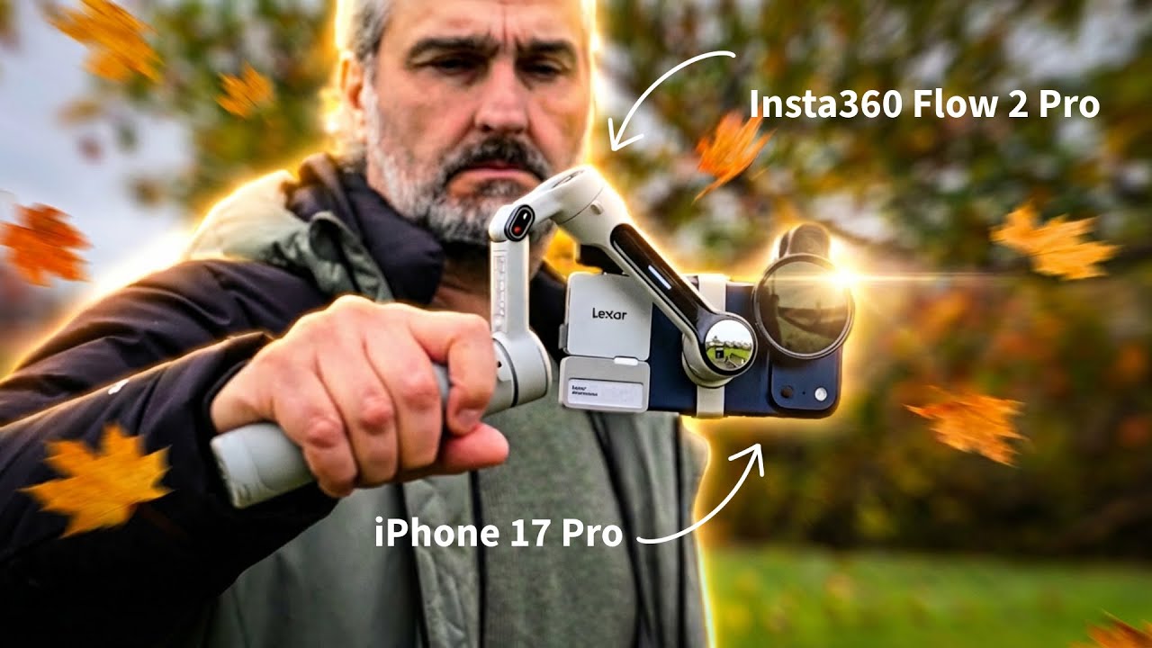 YouTube post by @SiHorrocks for SANDMARC. Caption reads: Pairing the Flow 2 Pro with My iPhone 17 Pro -....