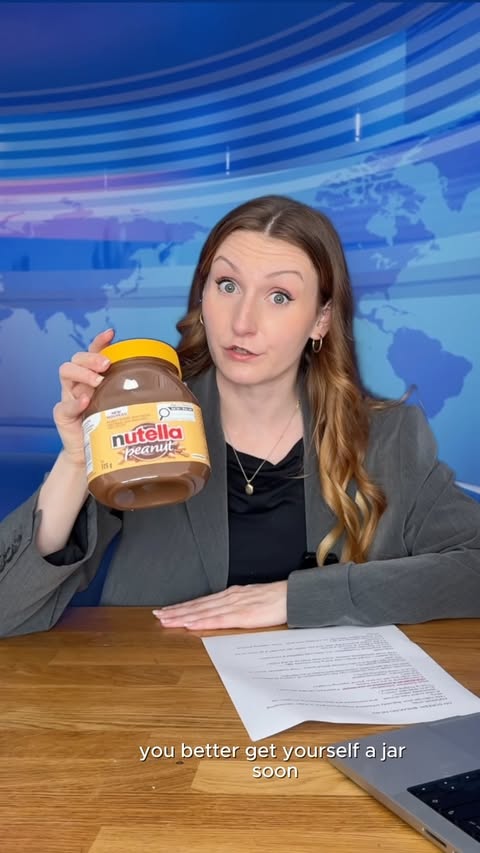 Instagram post by @lindsay_ivan for Nutella. Caption reads: #AD 🚨THIS JUST IN! 🚨 Nutella has a NEW FLAVOUR,....