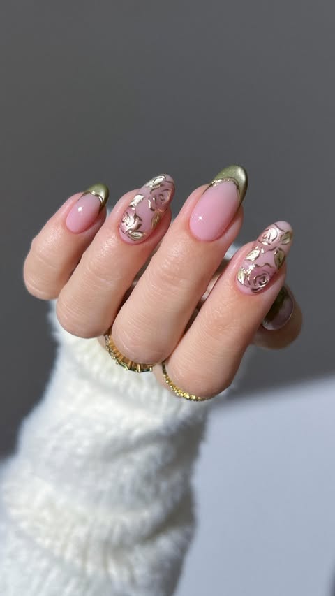 Instagram post by @heygreatnails for Apres Nail. Caption reads: [...] pastel petals and glossy @apresnailofficial....