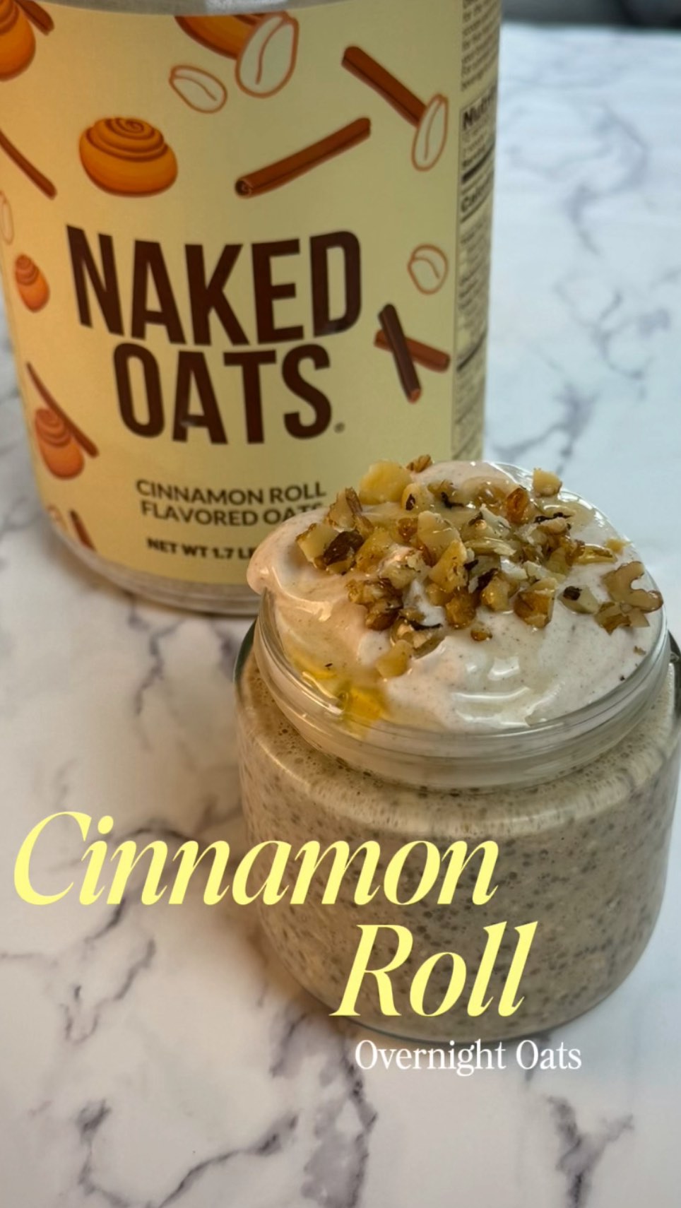 Instagram post by @alissamarie.wellness for Naked Nutrition. Caption reads: Fuel your morning smarter with my Cinnamon Roll....