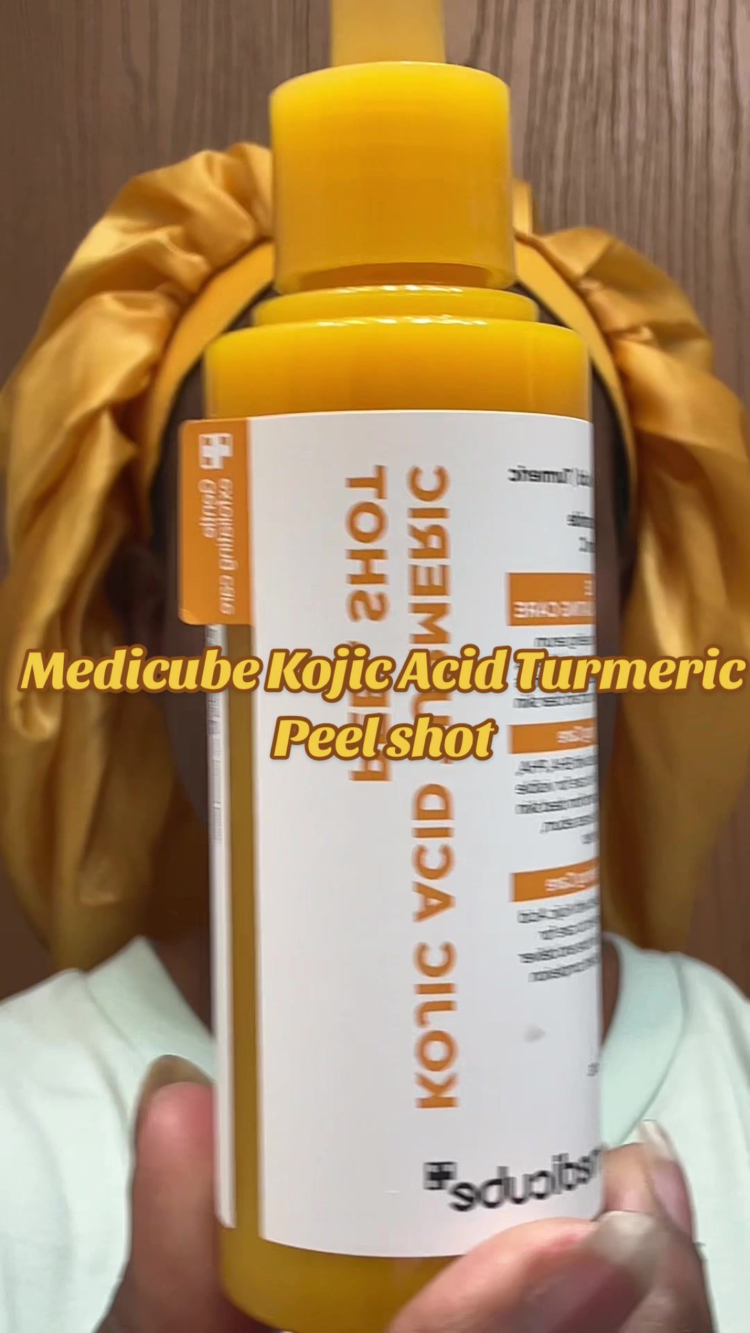 TikTok post by an influencer for Medicube. Caption reads: [...] you try this peel shot from @medicube global....