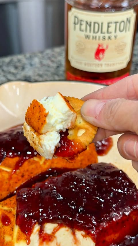Instagram post by @girlgonegrilling for Pit Boss Grills. Caption reads: Smoked cream cheese on the @pitbossgrills ,....