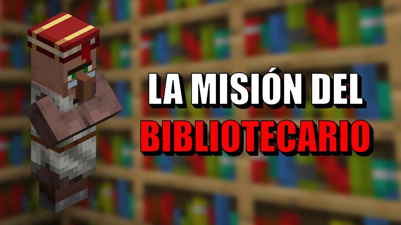 YouTube post by @Platonto for Nextory. Caption reads: La misión del bibliotecario / Minecraft.