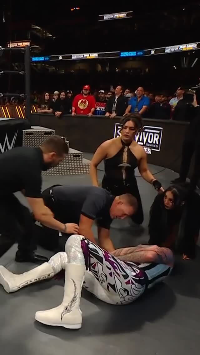 Instagram post by @raquelwwe for WWE. Caption reads: WHAT IS HAPPENING?!?!? 😧 #SurvivorSeries.