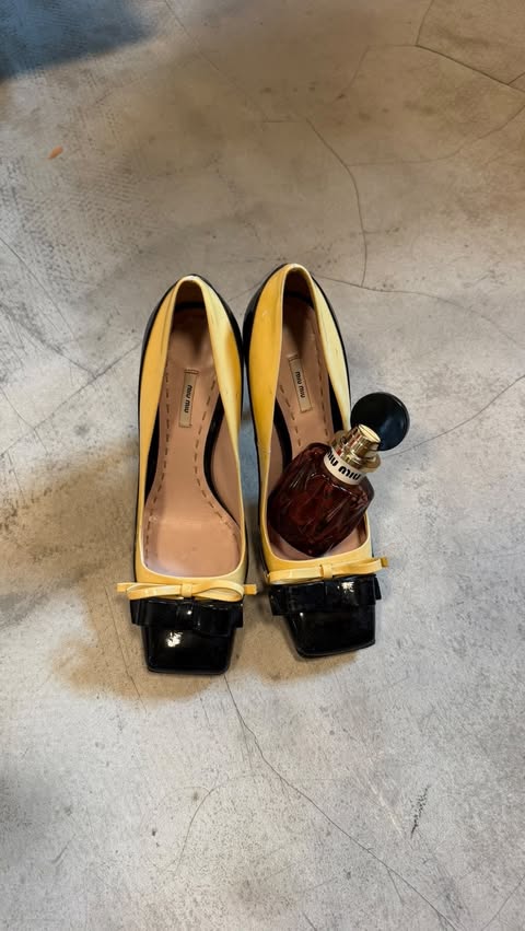 Instagram post by @bellebres for Miu Miu. Caption reads: [...] house without my little scent obsession....