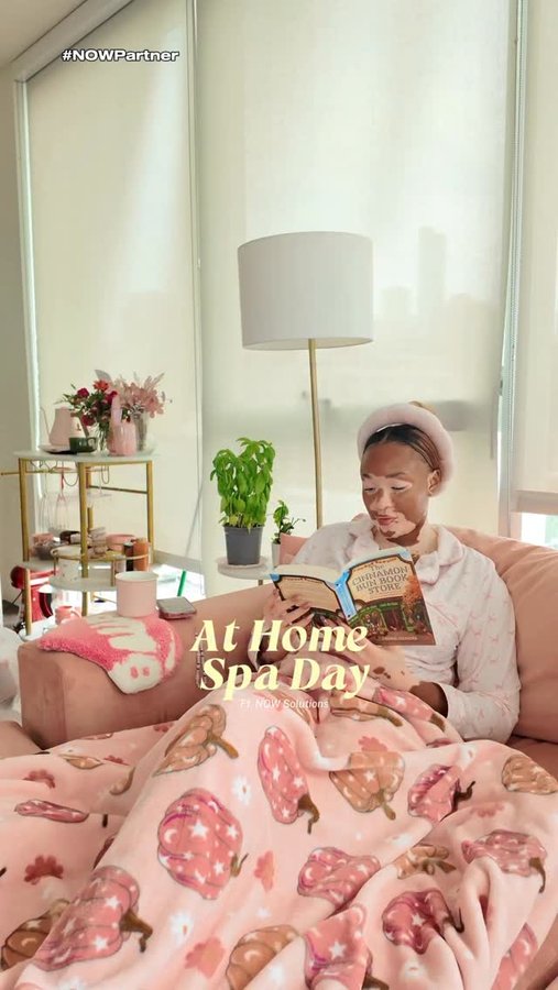 Instagram post by @withambernicole for NOW Foods. Caption reads: #ad Feeling refreshed and renewed thanks to....