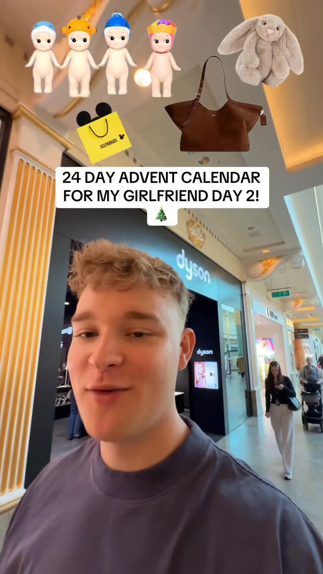 Instagram post by @sofia.and.arran for Selfridges. Caption reads: [...] the advent calendar!! 🎄....